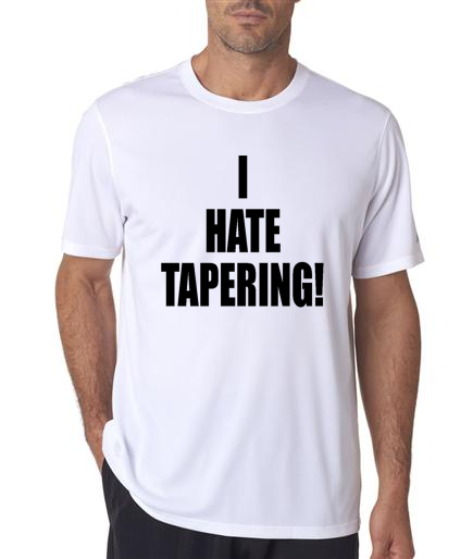 Running - I Hate Tapering - NB Mens White Short Sleeve Shirt